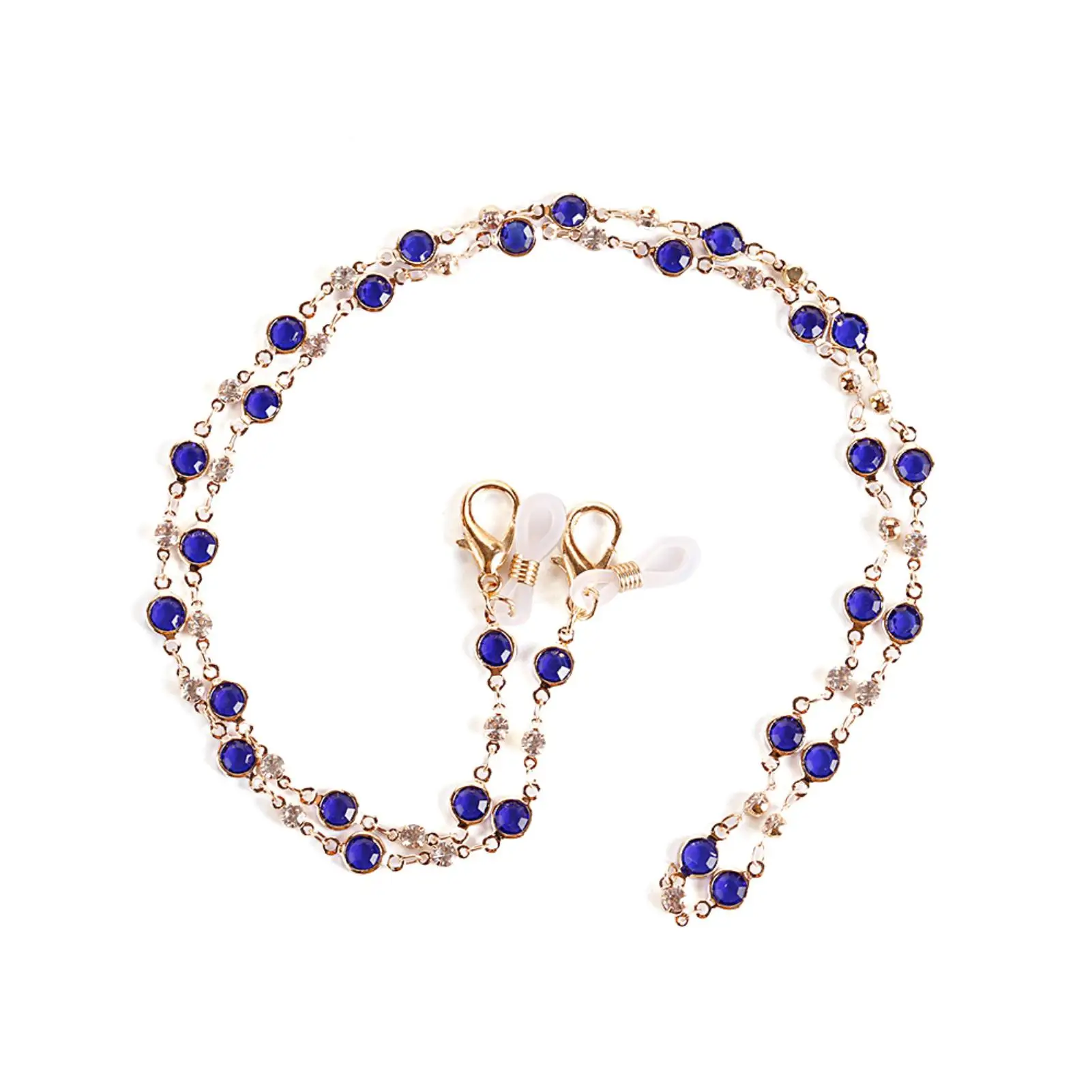 Glasses Chain Bohemian Crystal Glasses Chain Women Heart Pearl Beaded Mask Hanging Rope Eyeglass Accessories Mask Chain Sunglasses Rope