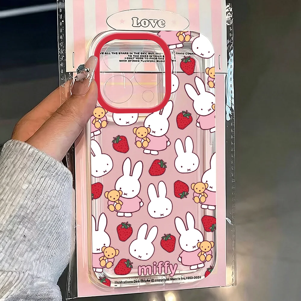 Adorable Cartoon Rabbit Clear Phone Case - New Design