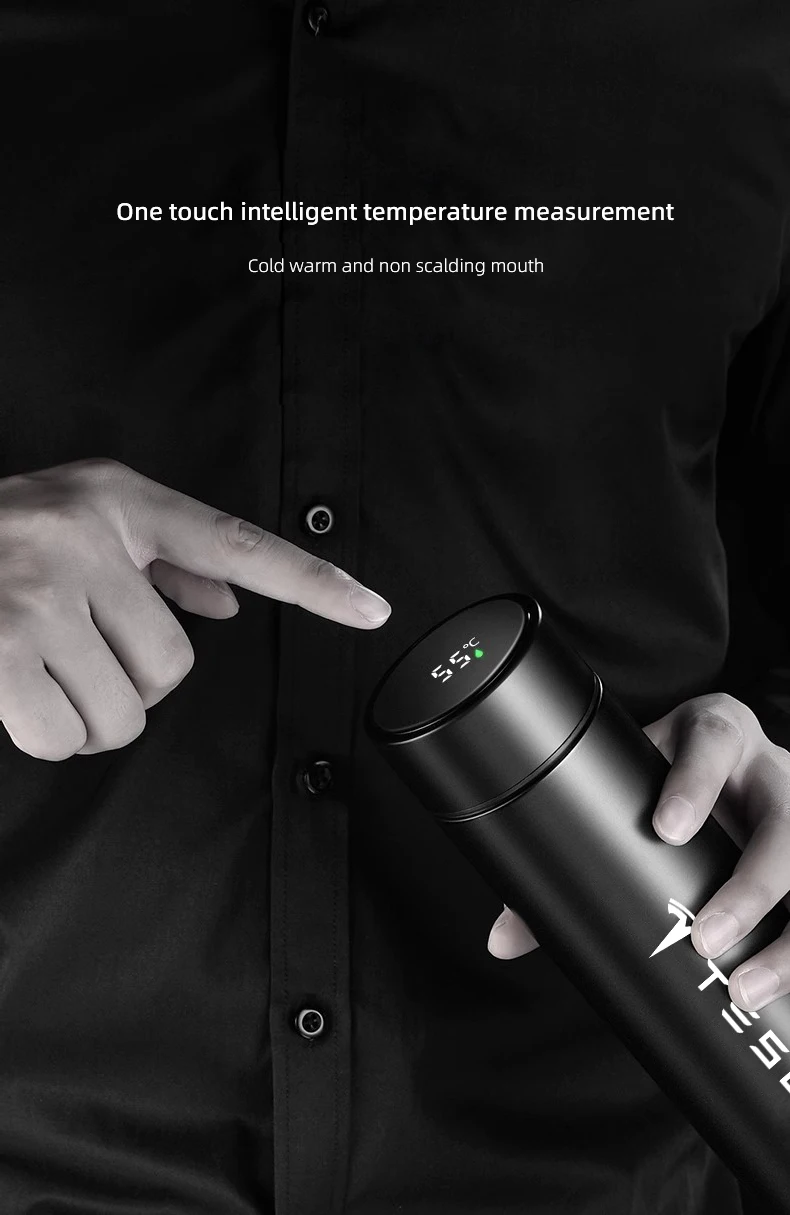 Coffee thermos leak proof car vacuum bottle travel portable thermos cup For Tesla Model 3 Y S X Cybertruck Juguete Roadster