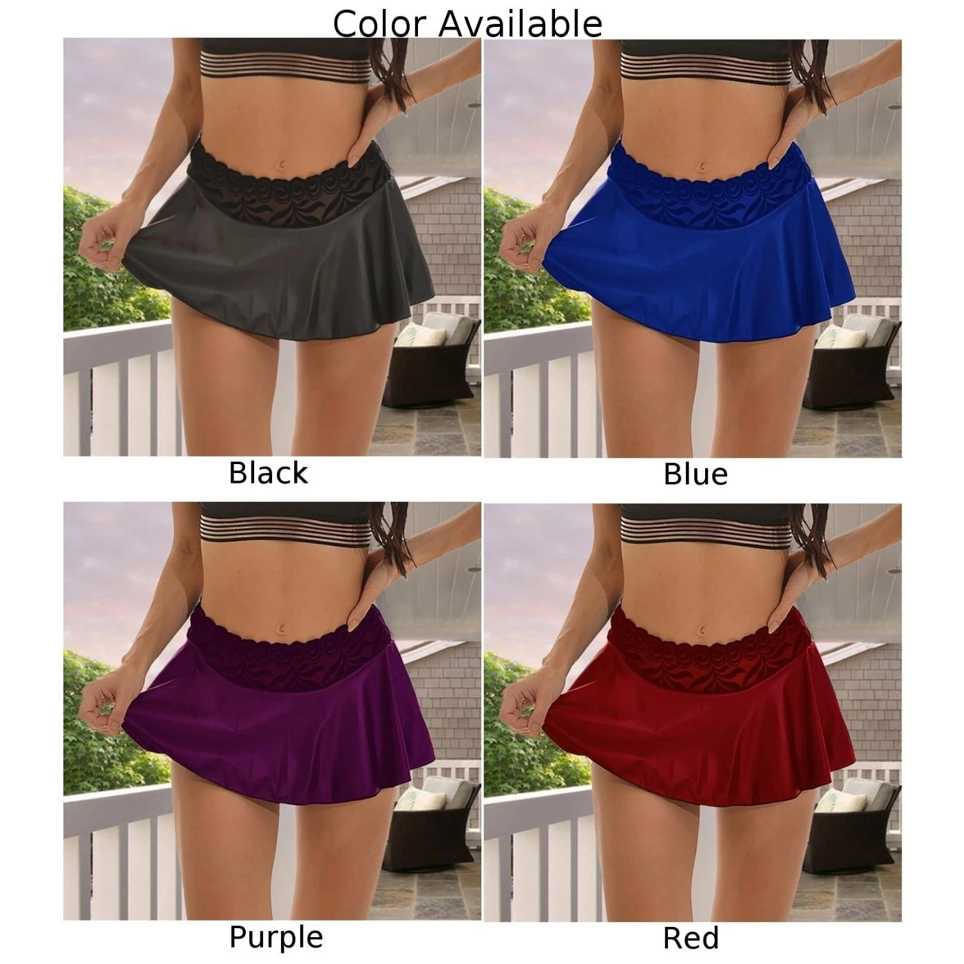 Japanese Women\'s Sexy Cosplay Solid Color Nightclub Party Pleated Skirts Summer Short Mini Schoolgirl Cheerleader Woman Skirts