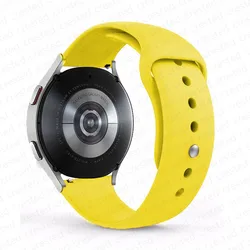 Silicone Sports Band for Smart Watch, 20mm/22mm, Lightweight & Breathable Bracelet Strap (Yellow)