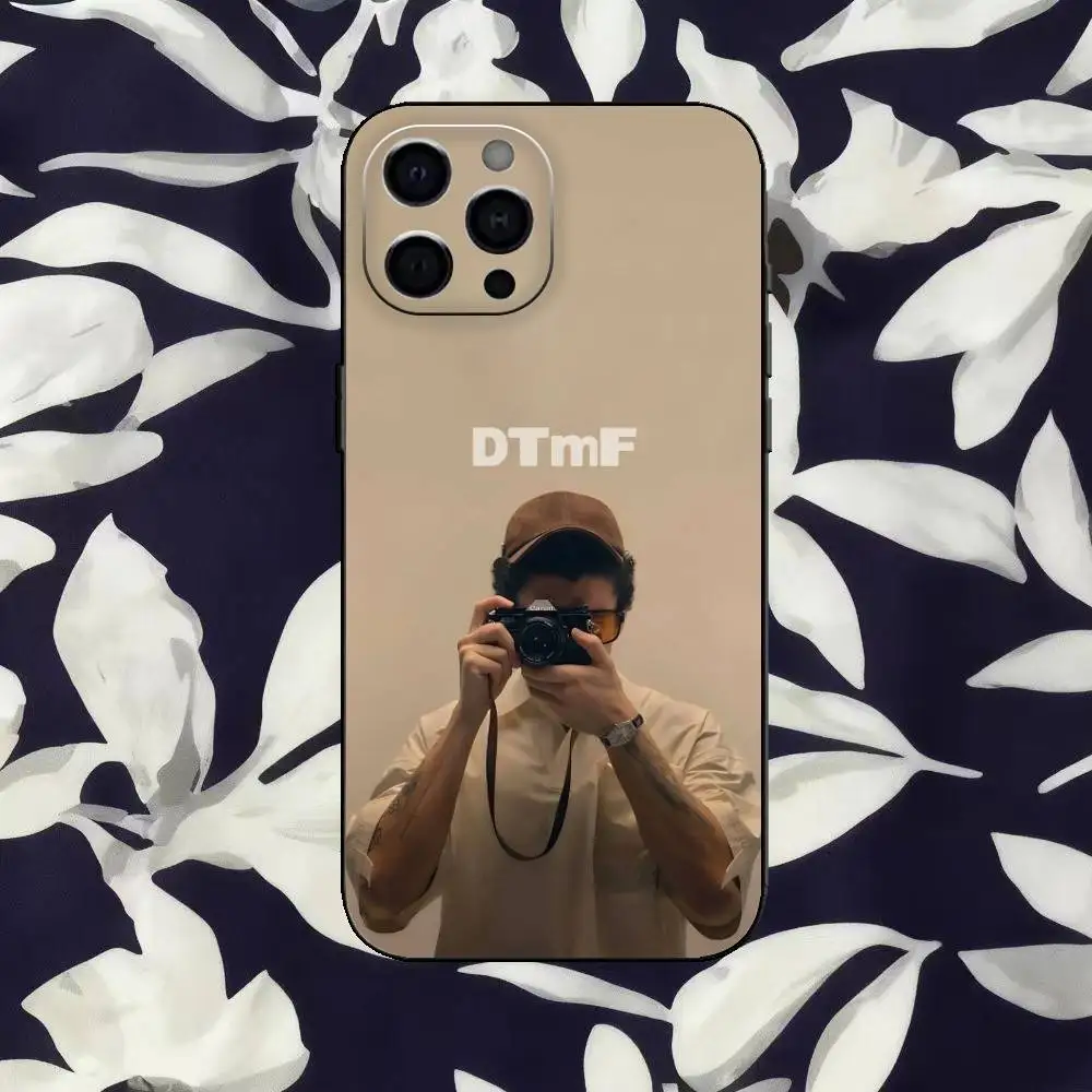 Sleek Black Silicone Soft Phone Case - B-Bad B-Bunny Design
