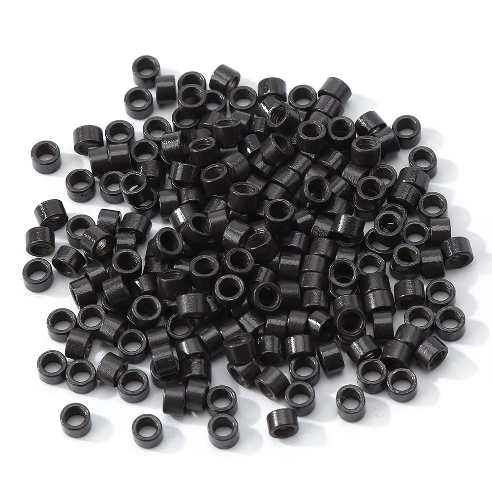 1000개 4mm  1컬러 알루미늄 마이크로 링 마이크로 링크 비즈 링크, 헤어 익스..