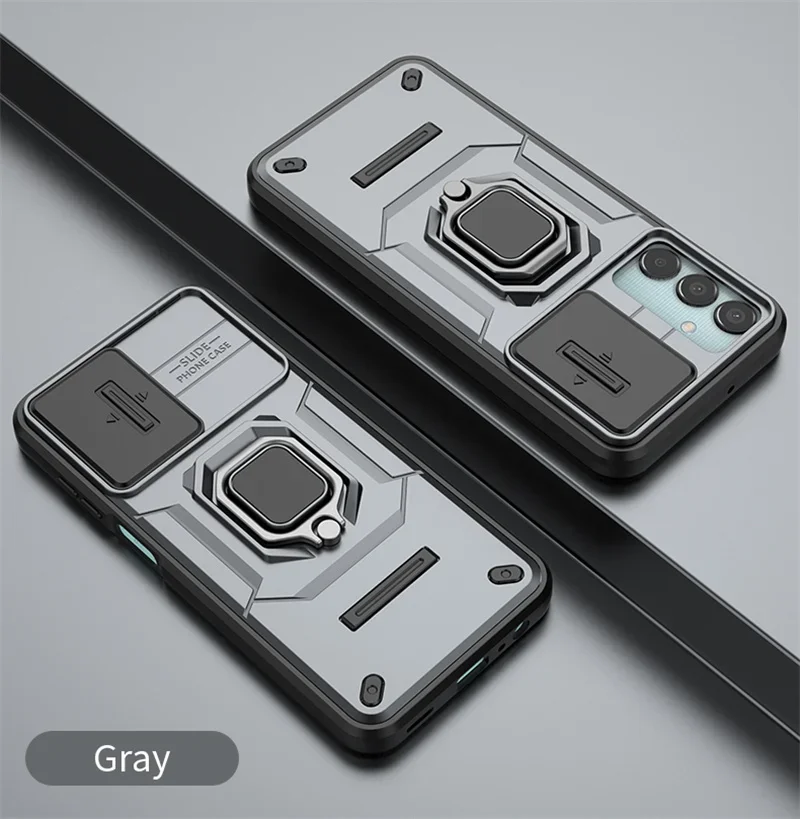 Rüstungsfall für Samsung Galaxy M15 M35 M55 A15 5G A25 A35 A55 Schutzhülle Ring Magnethalter Coque Fundas Capa_voghion.com