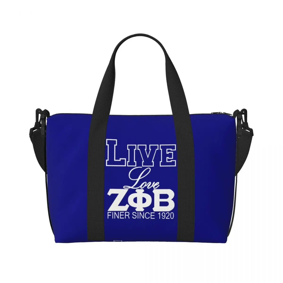 Live Love ZPB 1920 Grocery Tote Shopping Bags Women Big Capacity Zeta Phi Beta Greek Letter Beach Gym Travel Bags