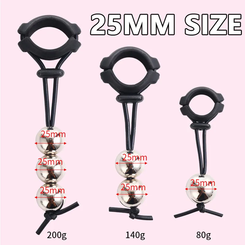 DIY Weight-bearing Cock Ring Drop Ball Penis Heavy Stretcher Penis Erection Enlarger penile training Pendant Sex Toys for Men male sex toys