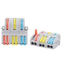 FD-36 PCT 3 in 6 Out 2-Position Push-in Electrical Wire Connector Mini Fast Wiring Cable Splitter Durable Home Terminal Block 4