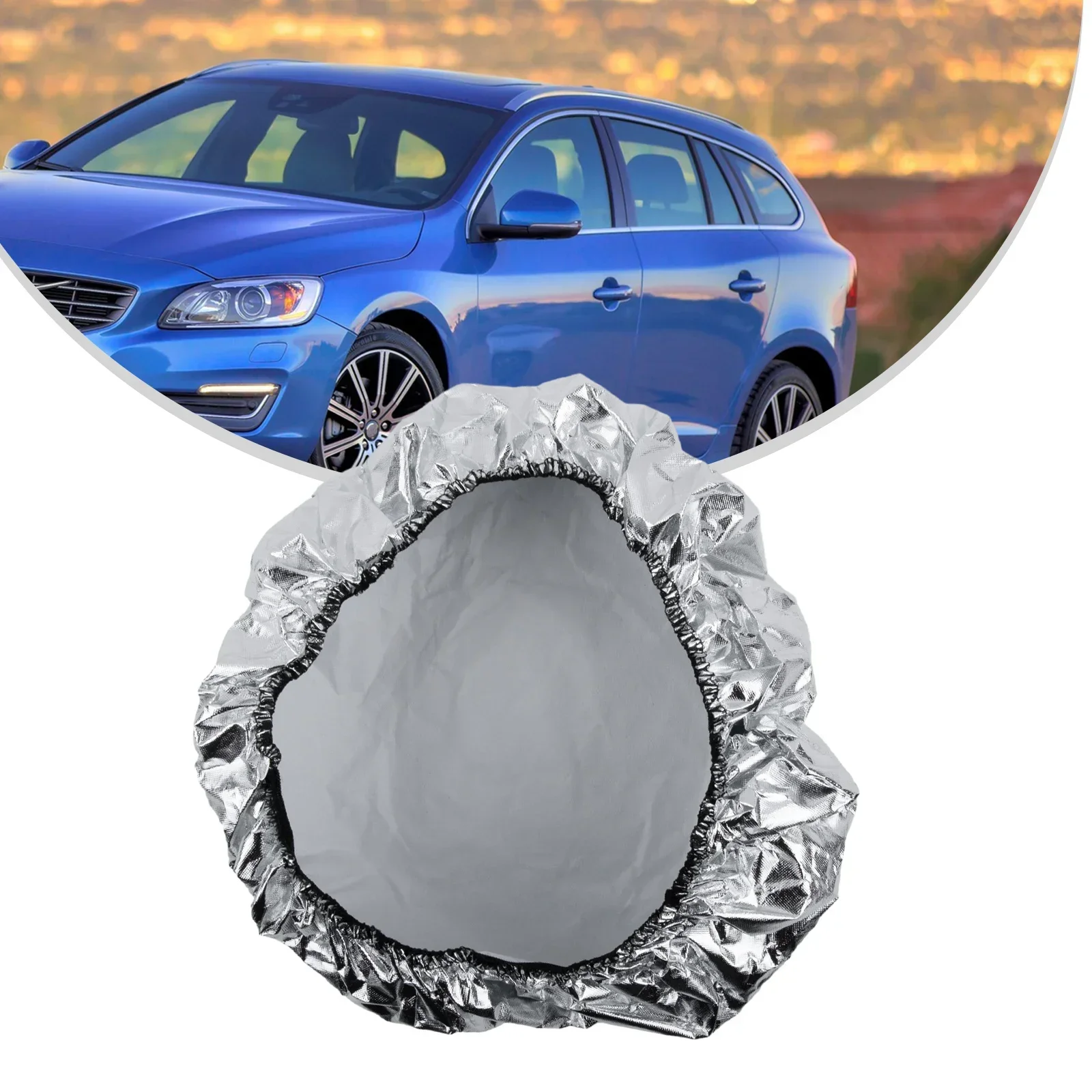 Sun Shade 50cm*50cm Sunscreen Visor Auto Silver Sun Block Heat Shield Steering Wheel Car Comfortable Cooling 1pc