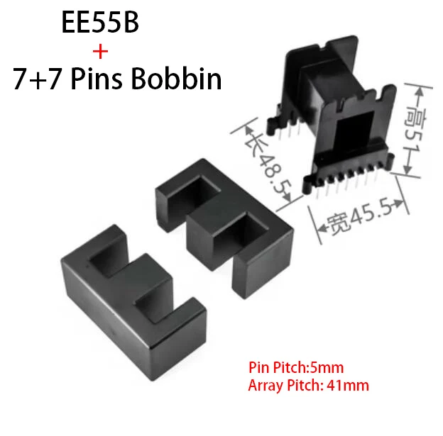 ブリコ　B(ee)-Zone EE55B 8/14/20Pins 4+4 7+7 11+11 EE Mn-Zn PC40 PC95 PC44