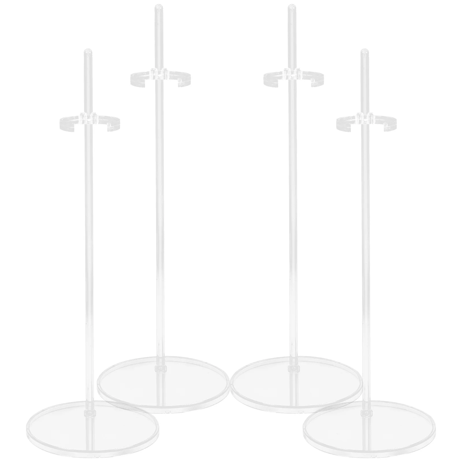 

4pcs Mini Stands Adjustable Transparent Display Holder Action Figures Accessories