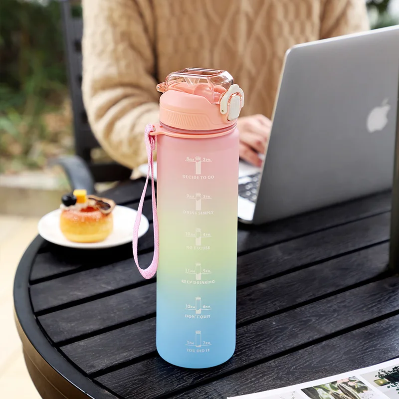 1 Gallon Water Bottle Fitness Workout with Time Marker Drink Large Capacity  Drinking Bottles for Oudoor Summer Gym Exercise - AliExpress