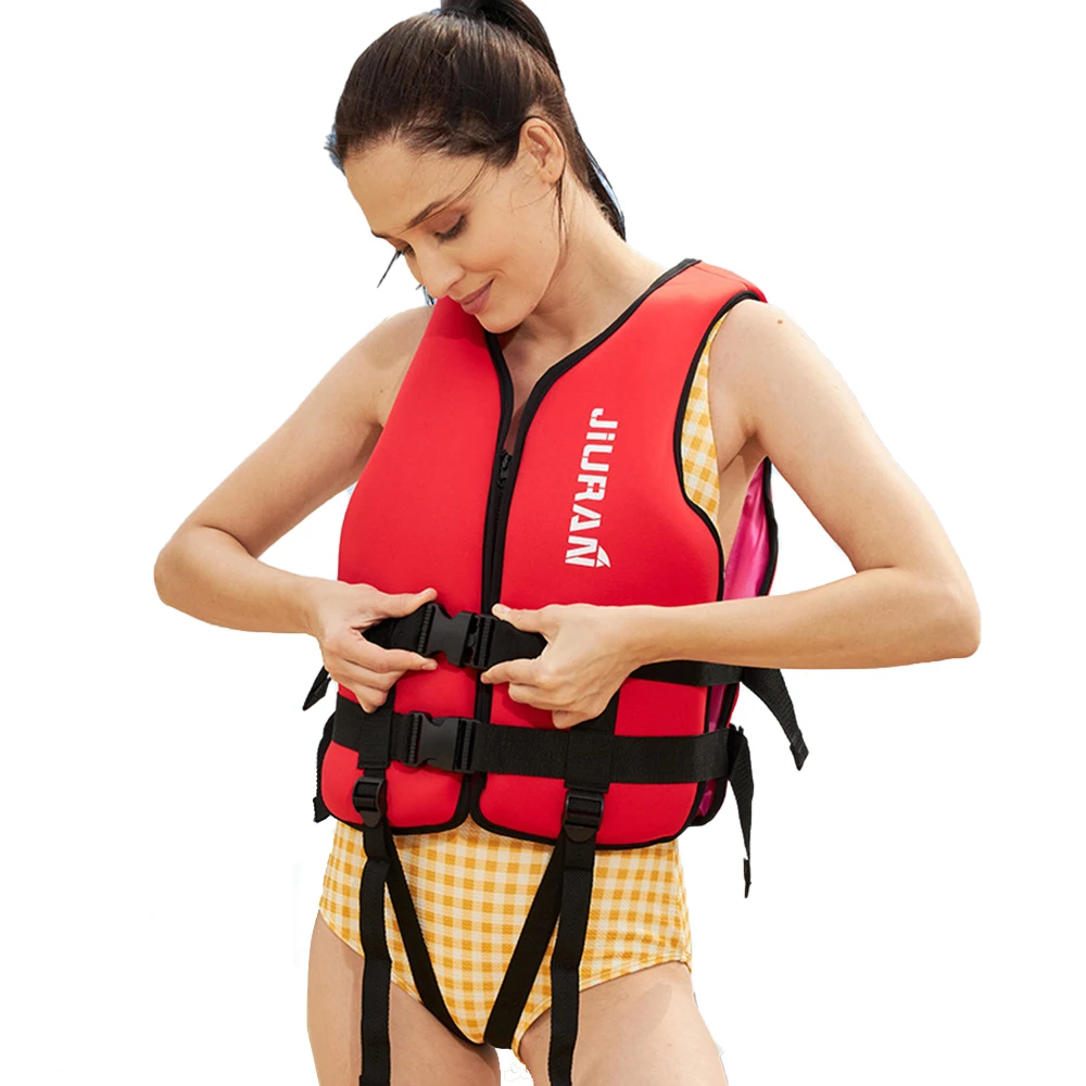 

2023 New Adult Lifejacket Fashion Surfing Swimming Jacket Men's Women's Water Sports Fishing Kayak Swimming Neoprene Lifejacket