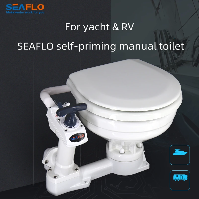 SEAFLO Rv Selfpriming Manual Toilet Seafle Yacht Marine Toilet Manual