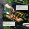 Oversize Charcoal Grill Easy Clean with Extra Large Cooking Area BBQ Grill For Outdoor Camping and Family Frends Gathering Black 4