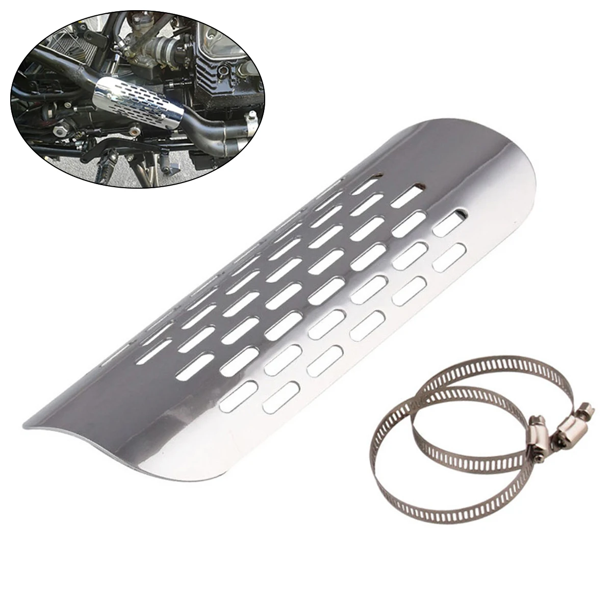 

Motorcycle Exhaust Heat Shield Wrap Muffler Pipe Cover Guard For 1995-2013 Davidson Cross Bone Heritage Classic Iron 883 XL 883N