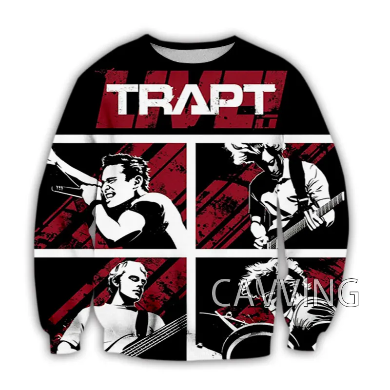 

New Fashion Women/Men's 3D Print Trapt Rock Crewneck Sweatshirts Harajuku Styles Tops Long Sleeve Sweatshirts
