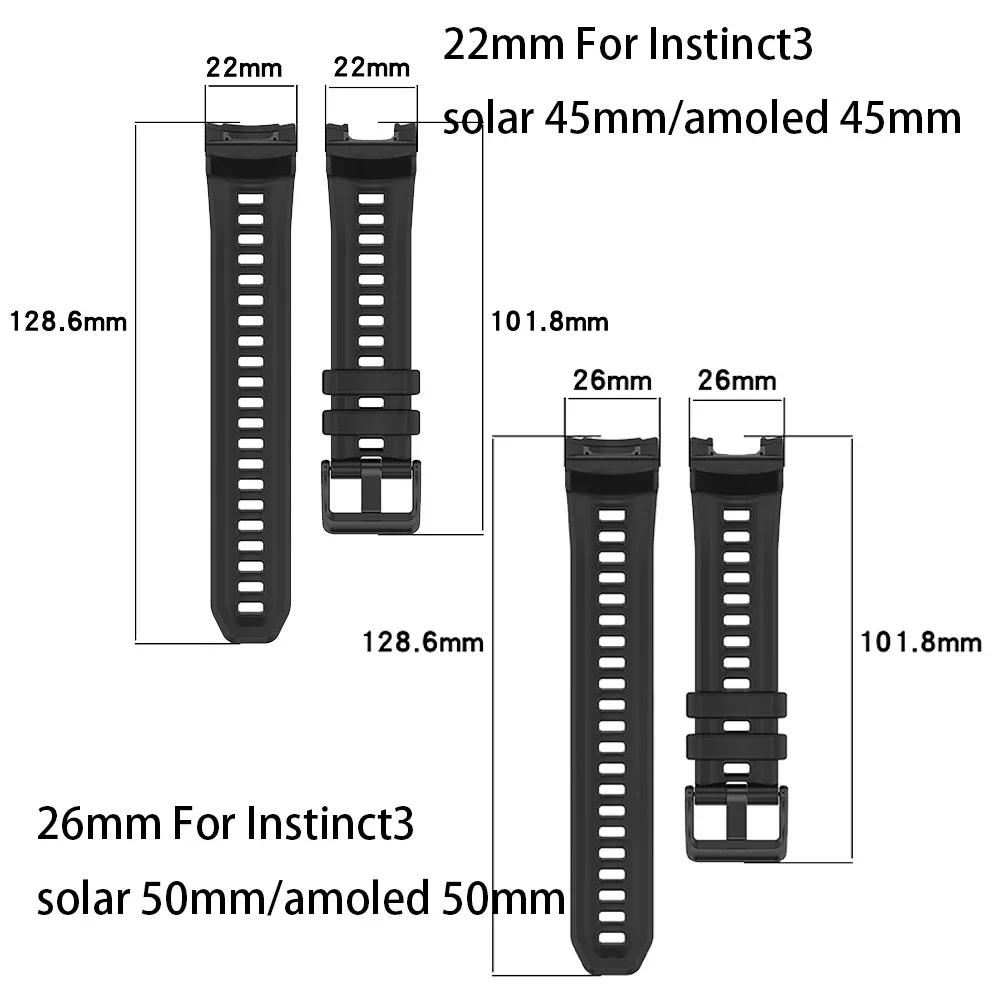 Official Sports Silicone Strap for Garmin Instinct - Premium Wristband Replacement