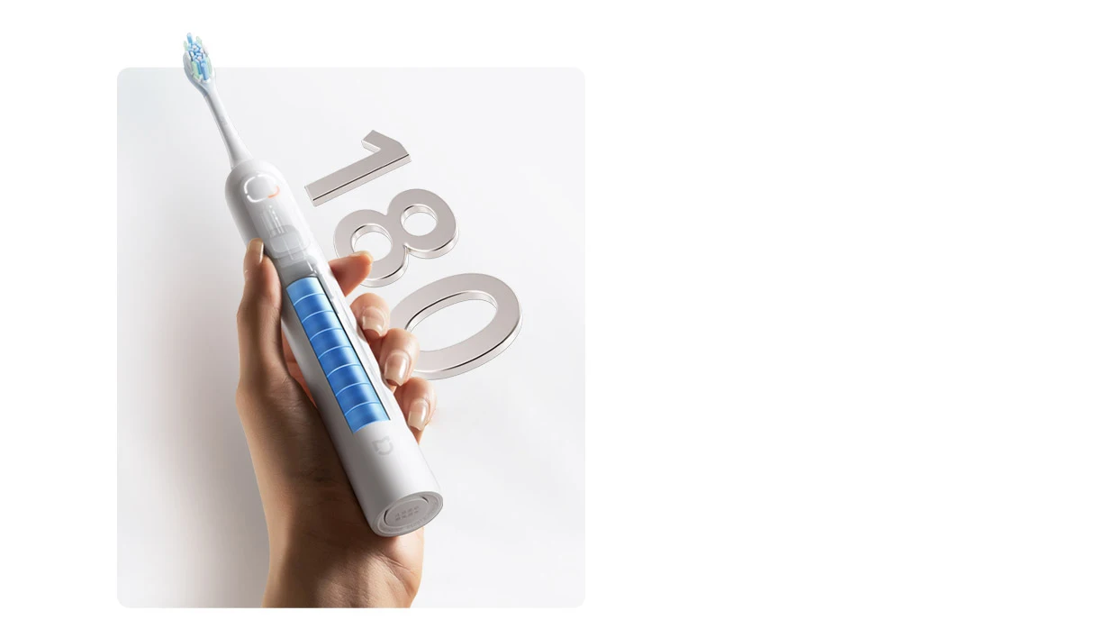 MIJIA Sonic Sweep Electric Toothbrush, Smart Missed-Brush Reminder, Battery Life 180 Day, 3 Mode, Fully Washable Toothbrushes