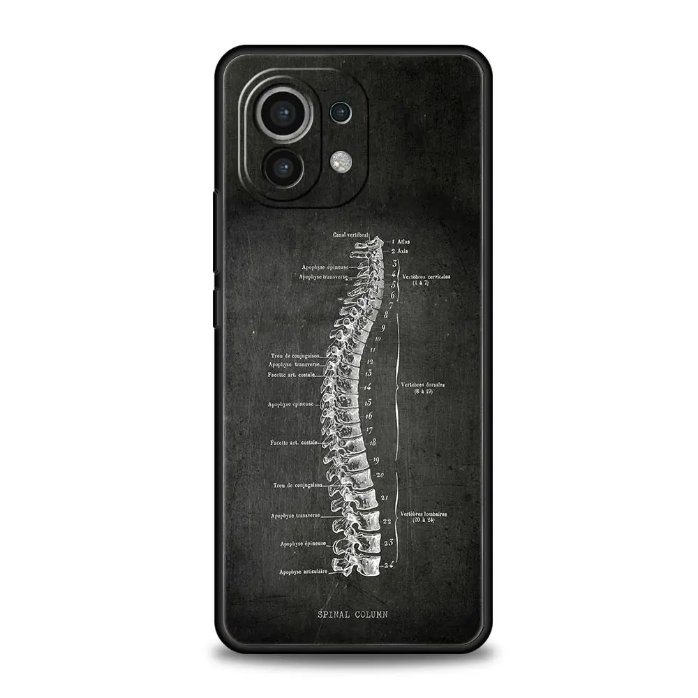 Chalkboard Anatomy Soft Phone Case - Artistic Design Protective Cover