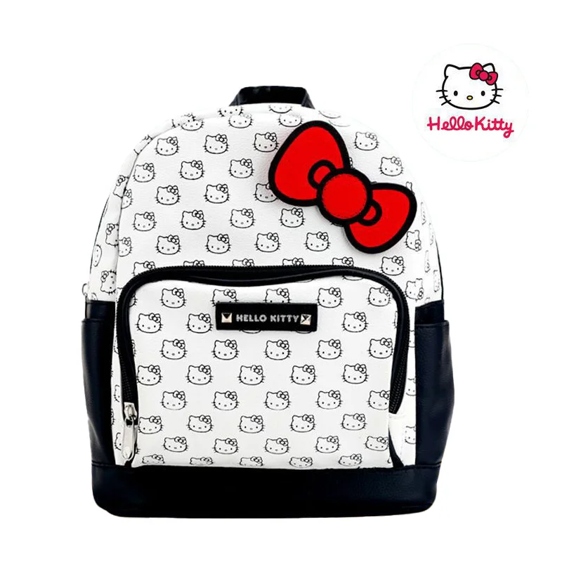 

Sanrioed Kawaii Hello Kittys легкий рюкзак для девочек мультфильм аниме модная трендовая Водонепроницаемая Повседневная вместительная школьная сумка