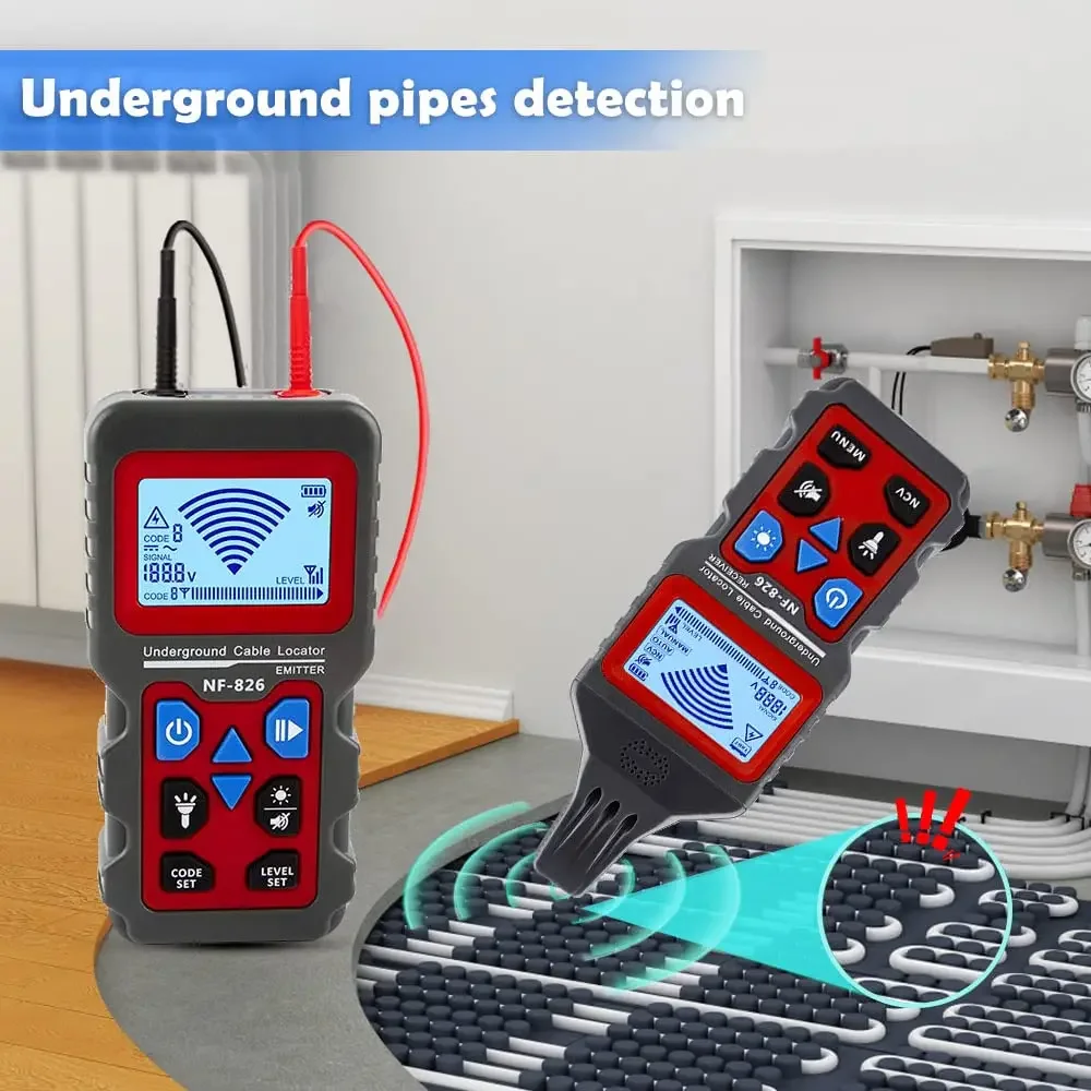 NOYAFA NF-826 Underground Cable Tester Locator Wire Tracker Detection Wall Electrical Lines Water Gas Supply Pipeline Path 3
