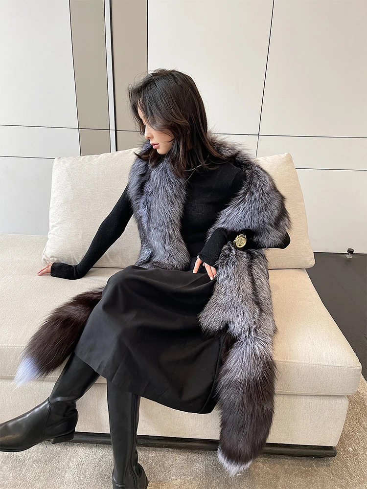 Рисунок 4 - Женский шарф из 100% натурального Меха чернобурки