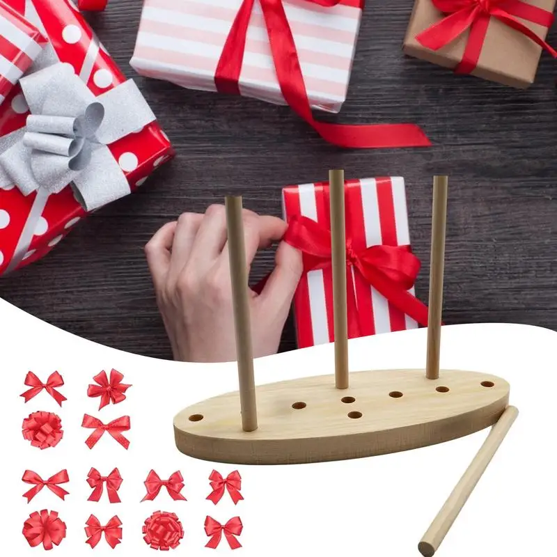 Multipurpose Bow Maker Wooden Bow Making Tool for Ribbon Crafts Cute Wreath  Bowing Making Tool Christmas Party Decorations