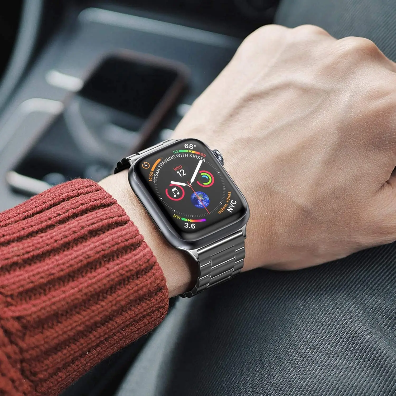 No Tools Adjust Metal Strap for Apple Watch Ultra 8 7 49mm 45mm Stainless Steel Slim Bracelet iWatch 6 5 4 3 SE 44mm 42mm 40mm
