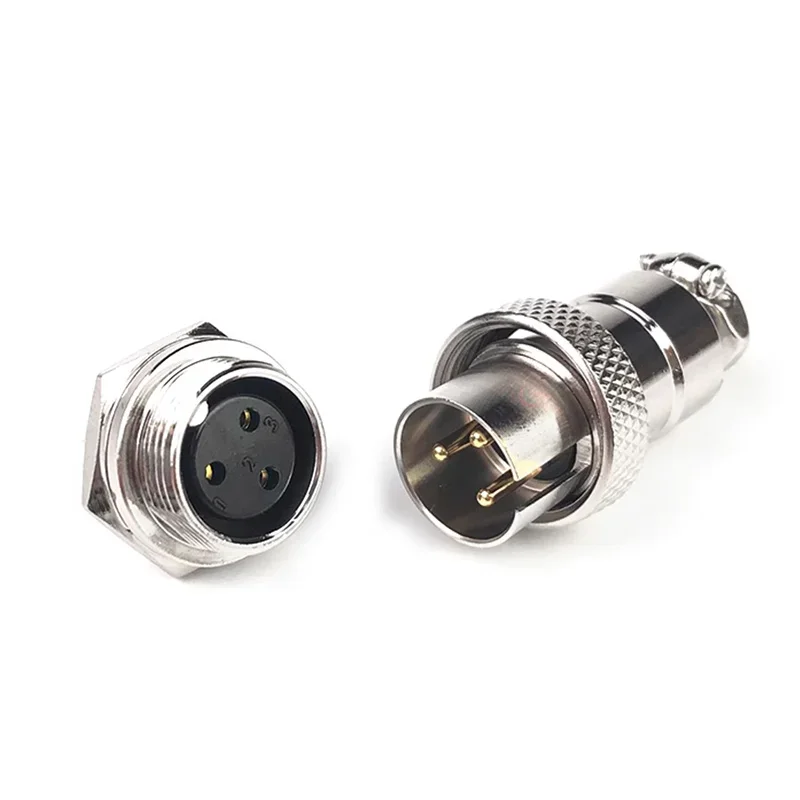 Fiche Aviation GX16 5 Broches Inversée Mâle - Pour Câblage Personnalisé, Connexion Fiable à Vis