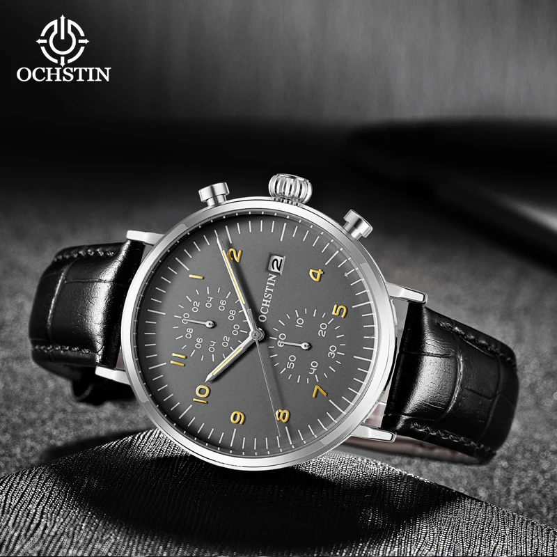 Ochsti Multi functional Quartz Movement Waterproof Leisure Simple New 2024 Prominente Celebrity Series Watch Men's Quartz Watch