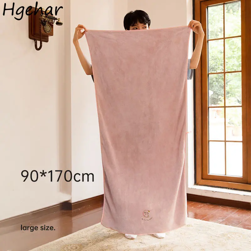 

Large Size 90x170cm Bath Towel Adult Bathroom Cartoon Embroidery Soft Skin-friendly Shower Toallas Absorbent Household Towels