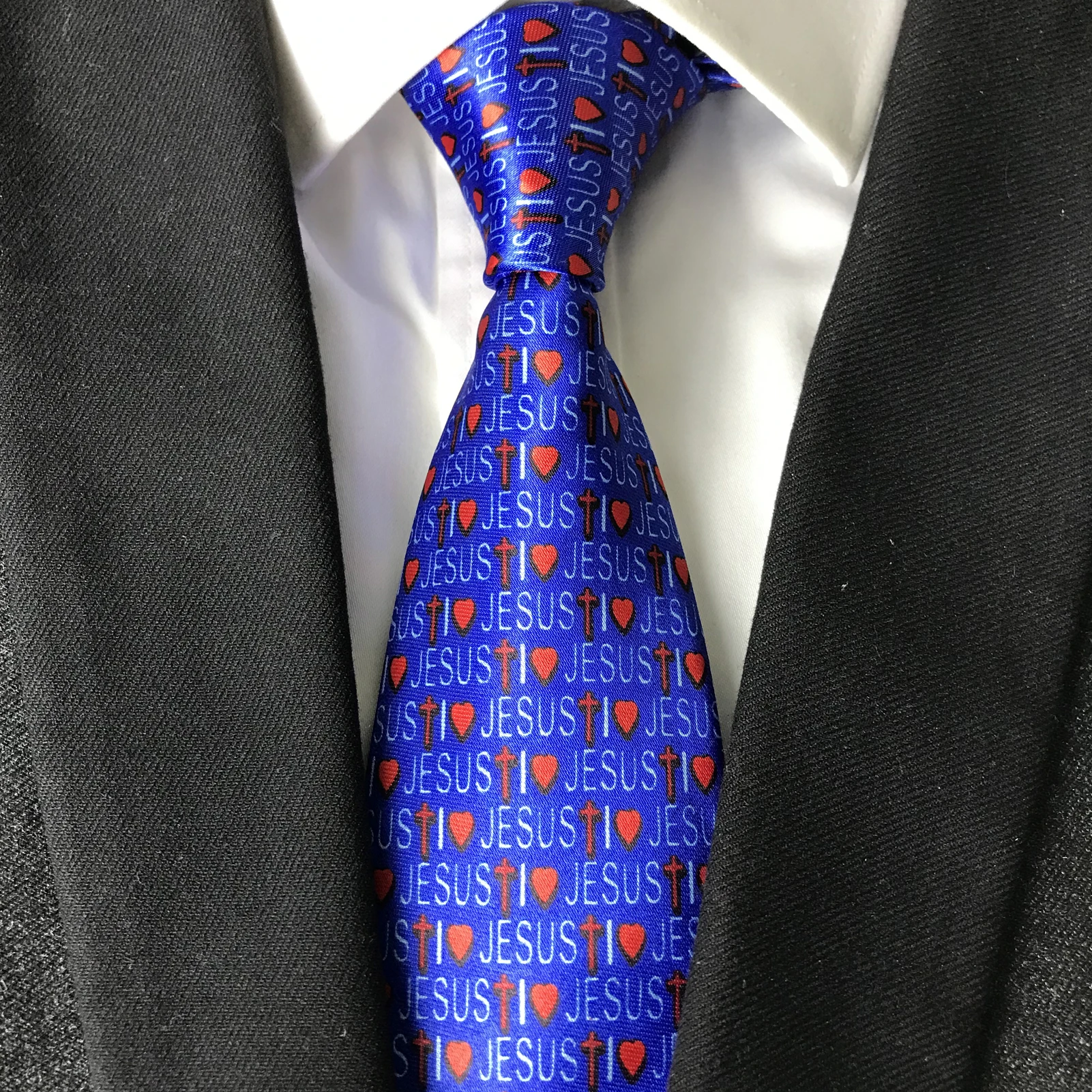 NewDesignMensTiesReligiousChurchChristianNeckTiesCross