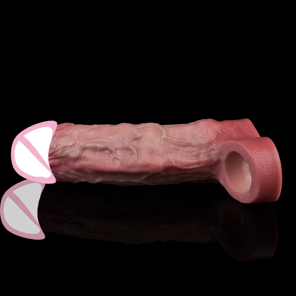 HeartCaptor Silicone Sleeve Extender for Men Delay Support Reusable Enhancer - Details 7