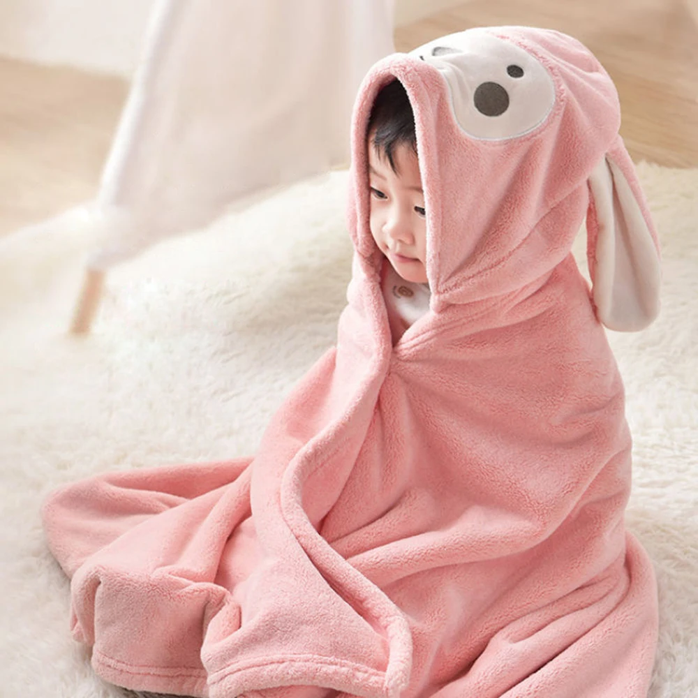 bath towel baby towel Ultra Soft Hooded Baby Towel Cartoon Kids Bath Towel with Cute Hood for Babies Toddlers Infants 70*140cm/ 28*55in
