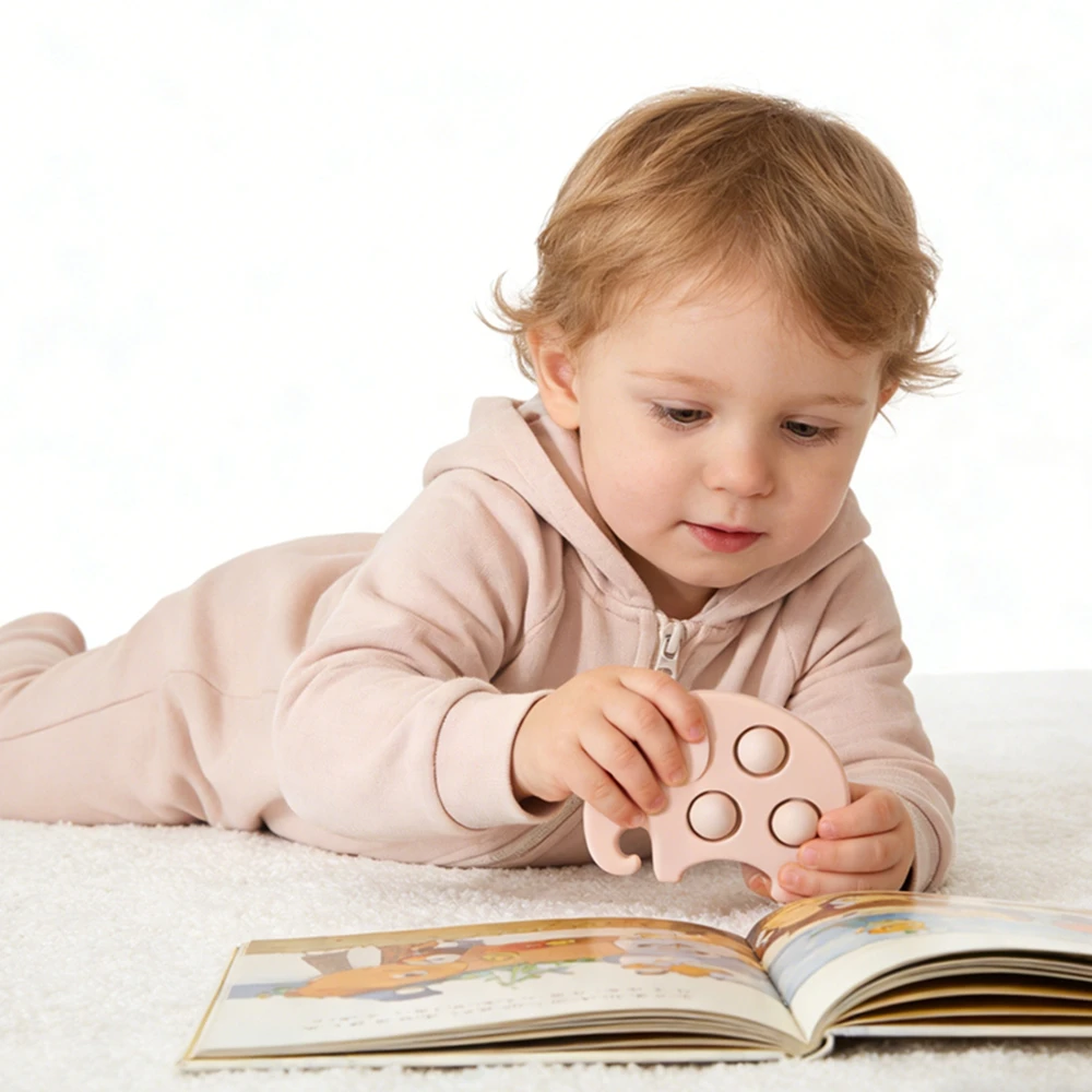 Silikon Baby Safe Beißringe BPA FREI Säuglings Kauspielzeug Apfelförmige Pflege Zahnen Spielzeug Jungen Mädchen Geschenke Babys Zubehör – Detail 9