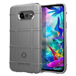 ShockProof Shield Matte Silicone Armor Phone Case - LG V50S ThinQ (Grey)
