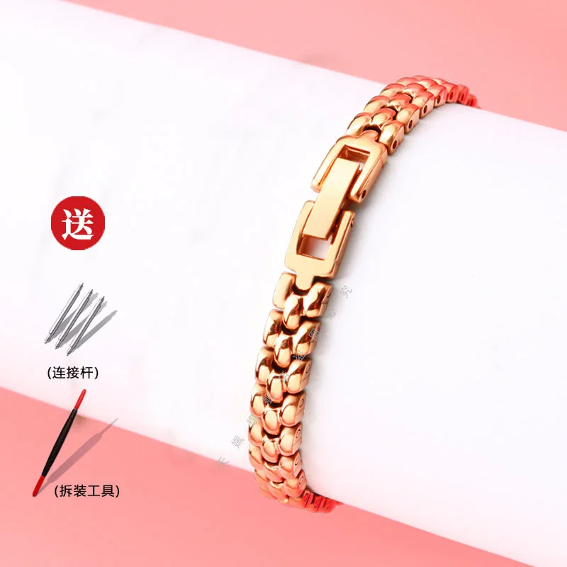 Elegant Women's Stainless Steel Watch Bracelet - Silver, Gold, and Rose Gold Options