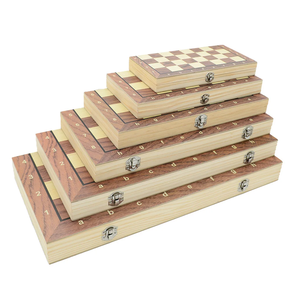 Board Game Wooden Chess 3 in 1 Wooden Chess Backgammon Checkers Travel Games Chess Set Board Draughts Entertainment Christmas Gift