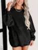 Plus Size 1XL-5XL Fashion Women's Solid Color Round Neck Sweatshirt Ladies Casual Long Sleeve Sweatshirt Cose Hoodie
