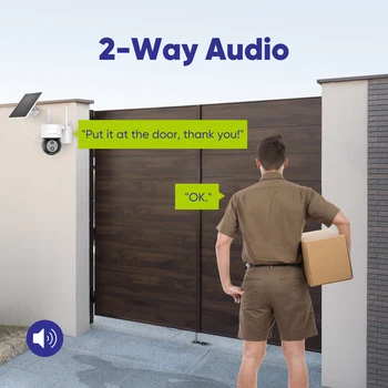 2pcs/set Solar Security Cameras Wireless Outdoor - Battery Power Cameras for Home Security Wifi Cameras Outside Surveillance 3