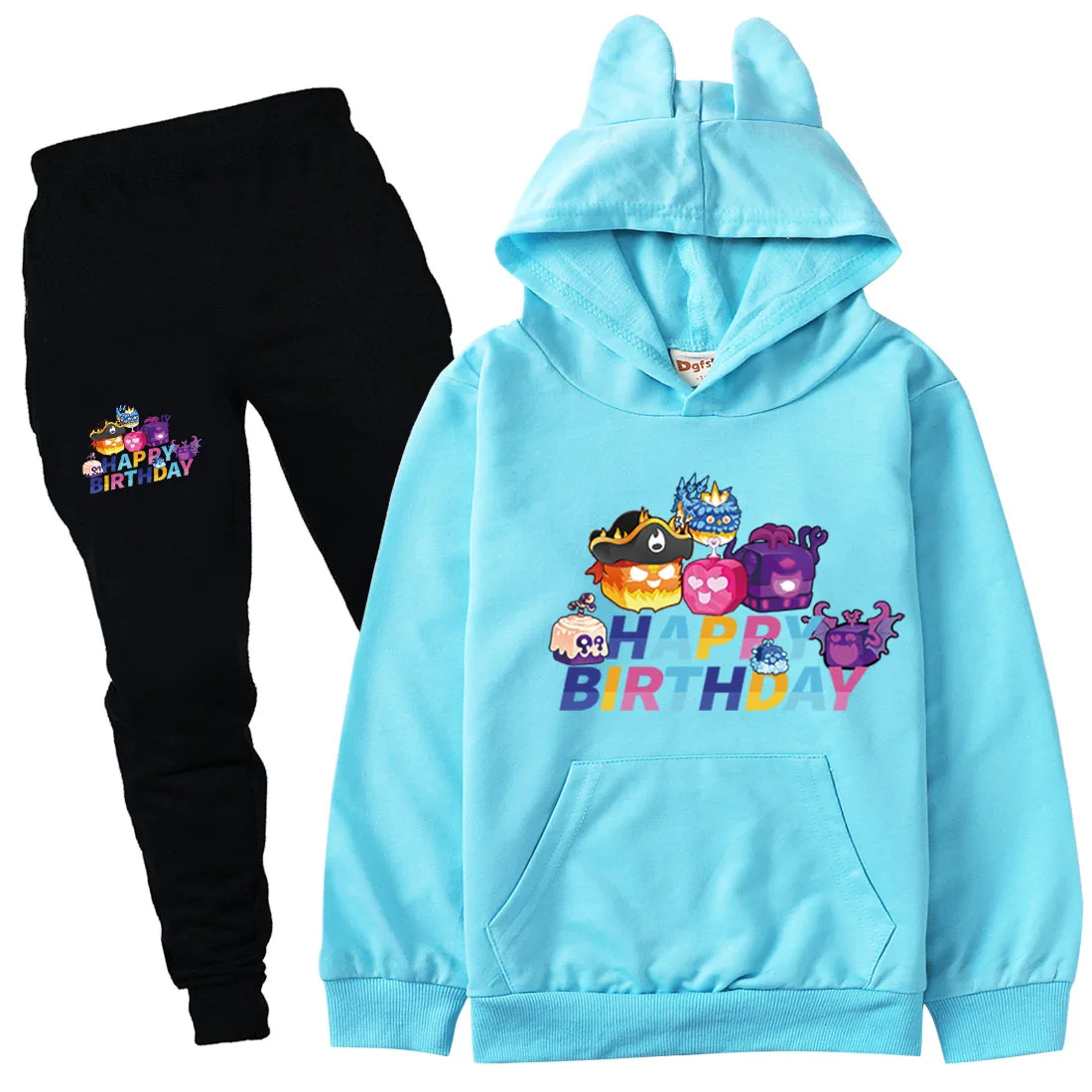 

New Game Blox Fruits Mystery Clothes Kids Cartoon Hoodies Pants 2pcs Set Toddler Girls Outfits Boys Sportsuits Children's Sets