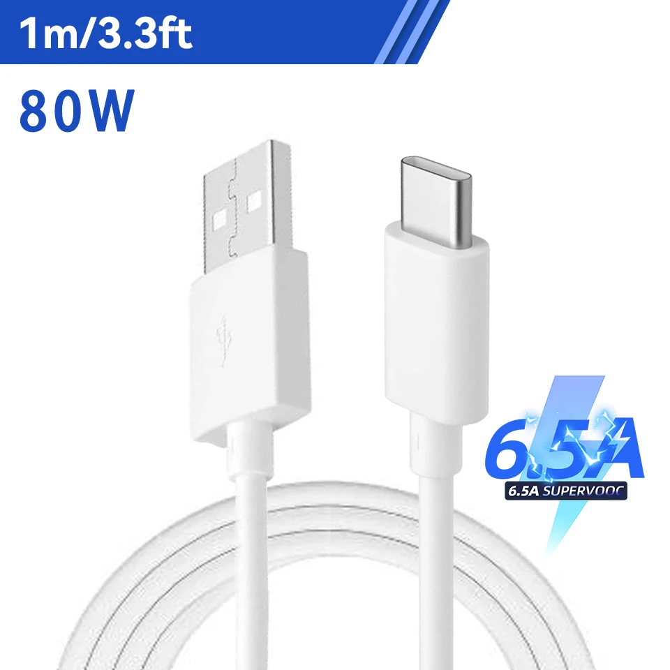 Super Fast Charge 6.5A Type C Cable with 65W SuperVOOC Technology