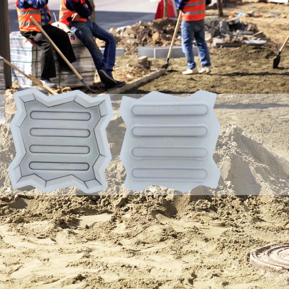 Plastic Garden Pavement Mold Reusable DIY Path Paving Concrete Brick Mould Garden Pavement Road Paving Brick Mould Outdoor Decor