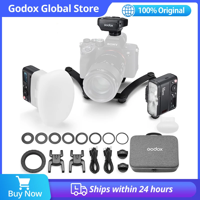 Godox MF12-DK1 MF12 Dental Flash System TTL Flash 2.4 GHz Wireless Control Speedlight for Sony A6400、A74、A7R5andZV-E10