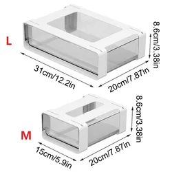 Under - Table Hidden Self - Adhesive Drawer Organizer (White L)