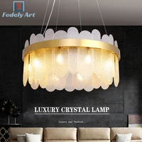 Lustre en cristal moderne pour chambre à coucher et salle à manger, art simple, éclairage intérieur, plafond 2