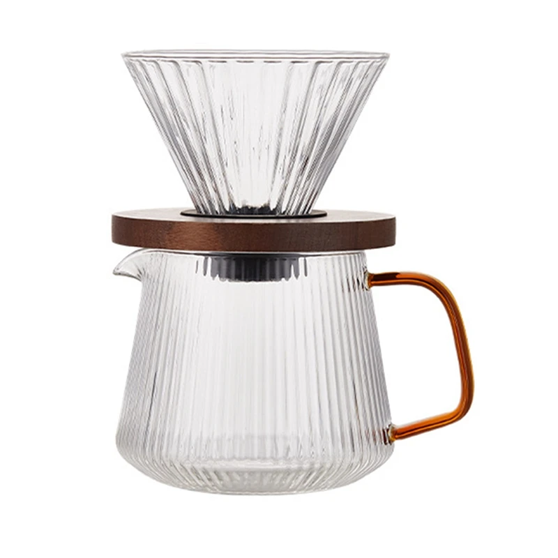 

Pour Over Coffee Dripper Coffee Pot Coffee Server Coffee Maker Brewing Cup V02 Glass Coffee Funnel Drip Coffee Set B