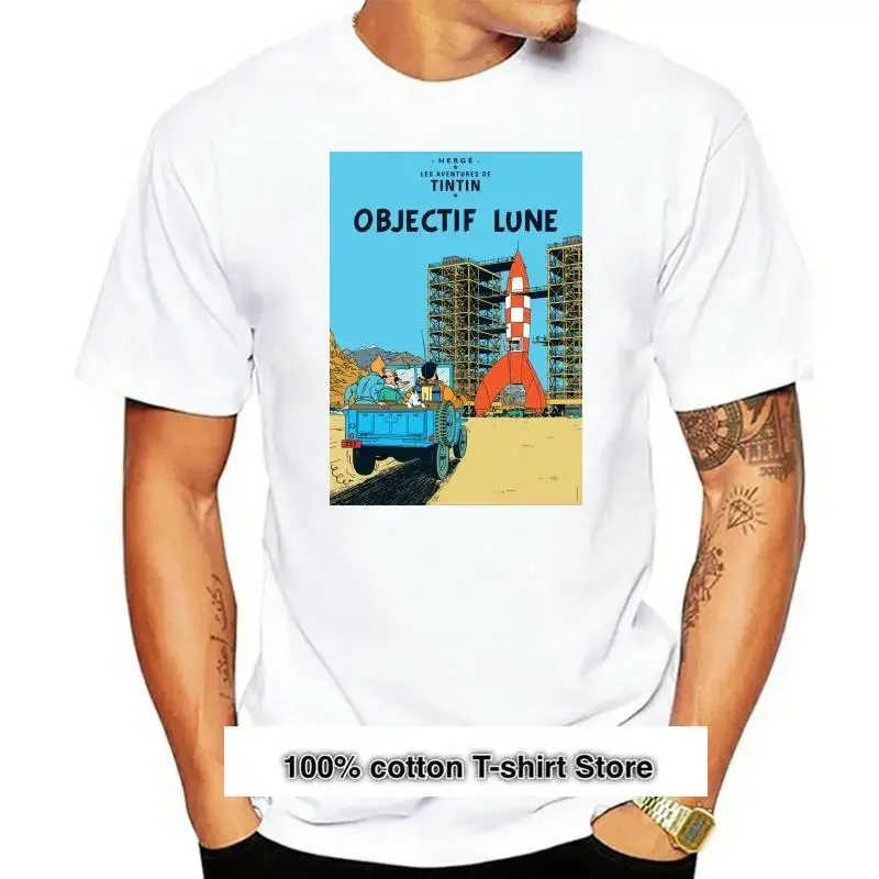 Comic francés,Retro,Vintage,Destination Moon Camiseta de Tintín de