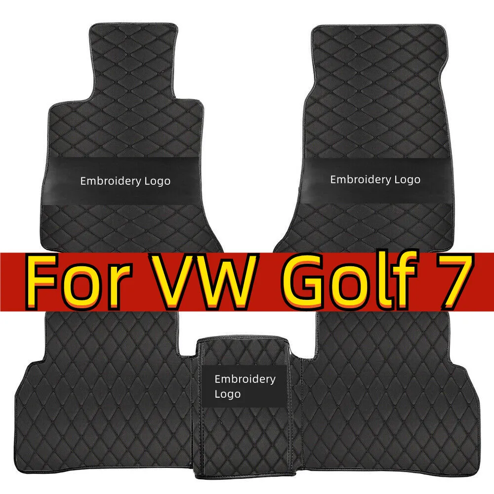 

Car Floor Mats For Volkswagen VW Golf 7 7.5 GTE GTD GTI 2012~2020 Carpets Leather Mat Rugs Pad Interior Parts Car Accessories