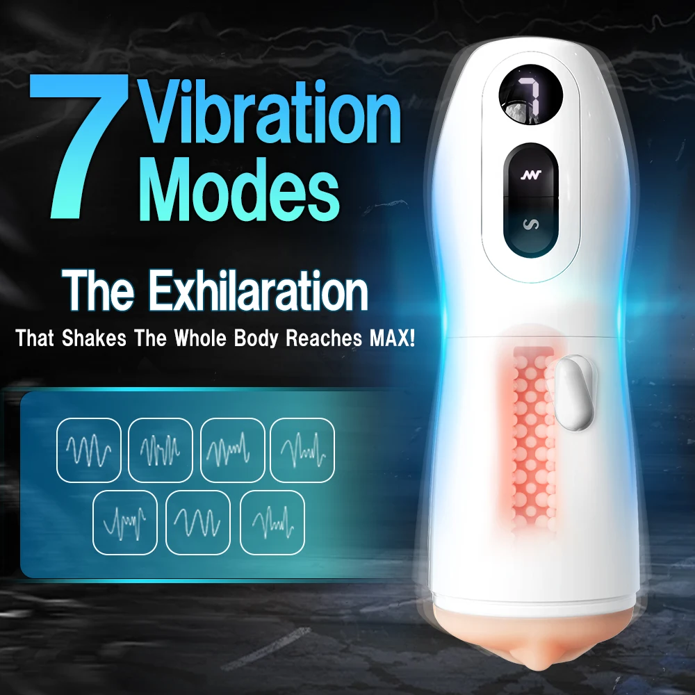 Male Masturbator Cup 4n1 Automatic Sucking Licking Clamp Vibration Penis Oral Machine Suction Blowjob Real Vagina Vacuum Sex Toy male masturbator male masturbator cup male masturbation aid